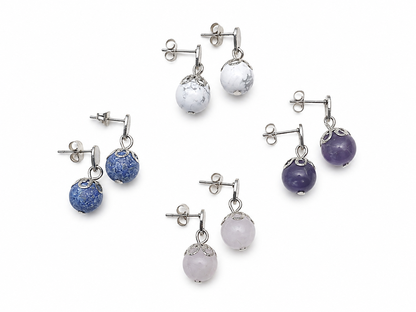 Boucles d'oreilles PERLES MATES