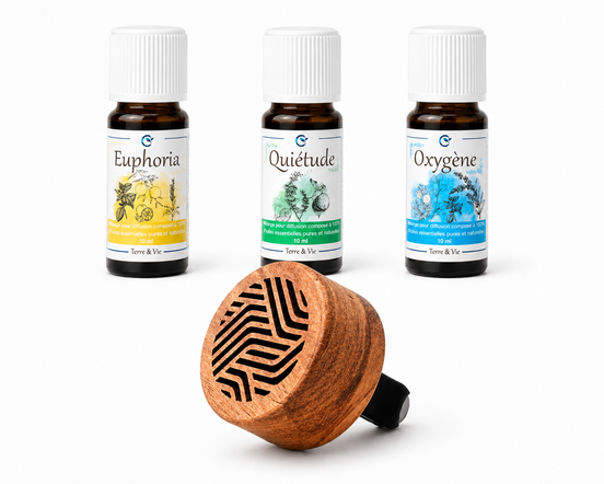 Duo NOMADE : Diffuseur auto + Huile essentielle