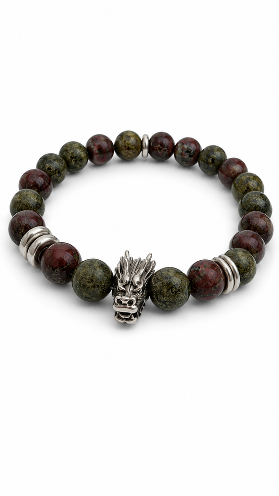 Bracelet Dragon – Jaspe sang de dragon