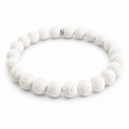 Bracelet Pierre de lave noire ou blanche D8