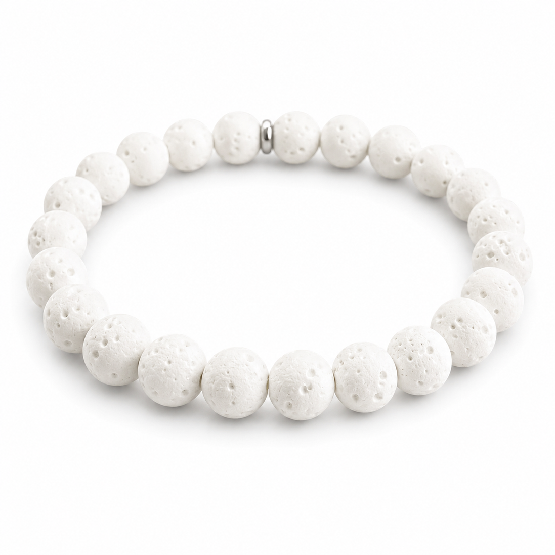 Bracelet Pierre de lave noire ou blanche D8
