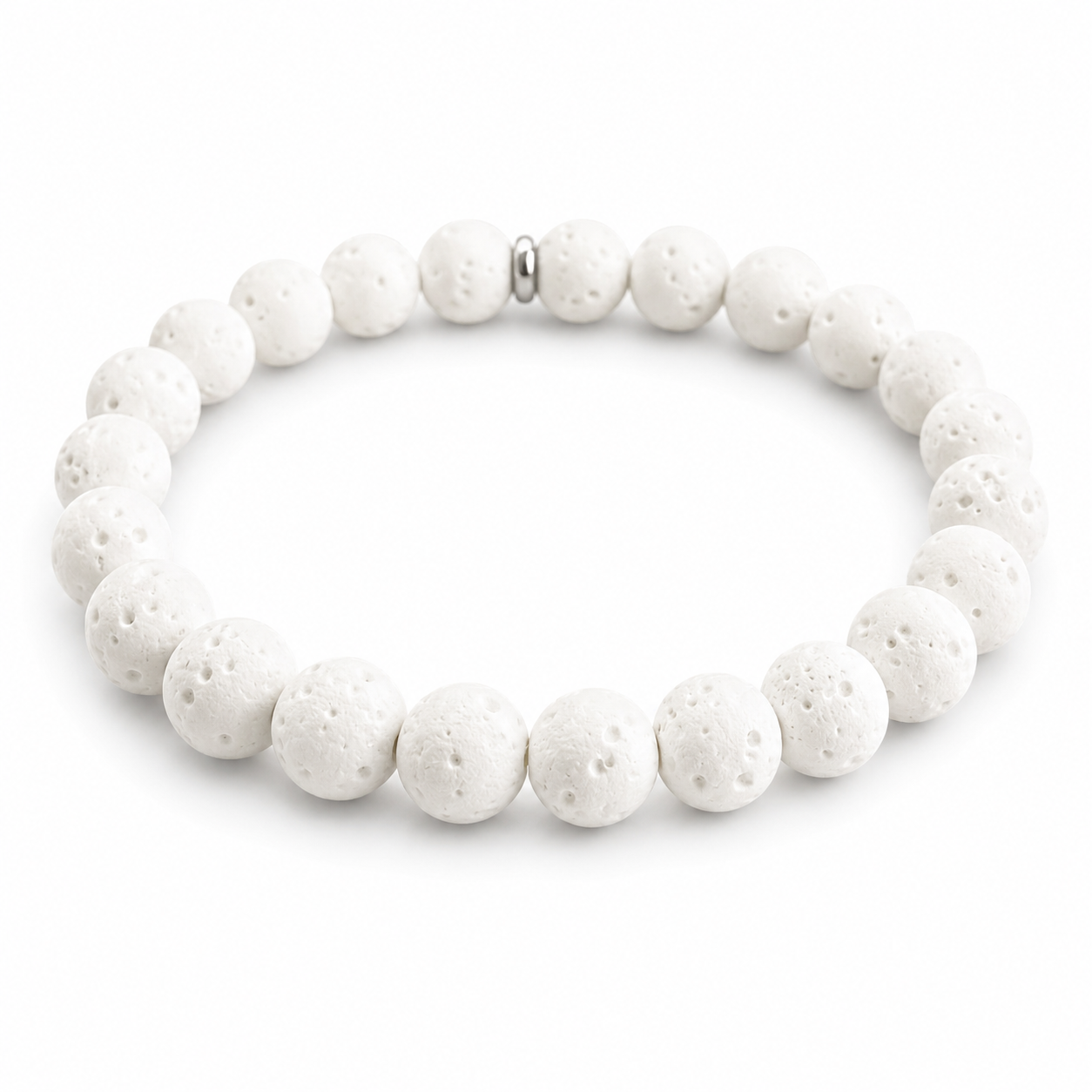 Bracelet Pierre de lave noire ou blanche D8
