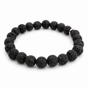 Bracelet Pierre de lave noire ou blanche D8