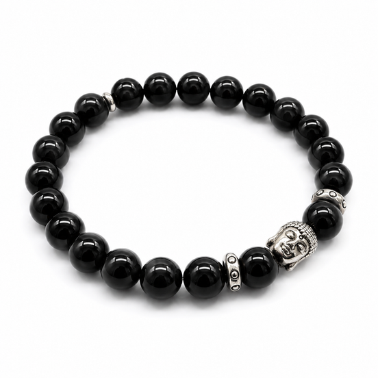 Bracelet Bouddha Tourmaline noire D8