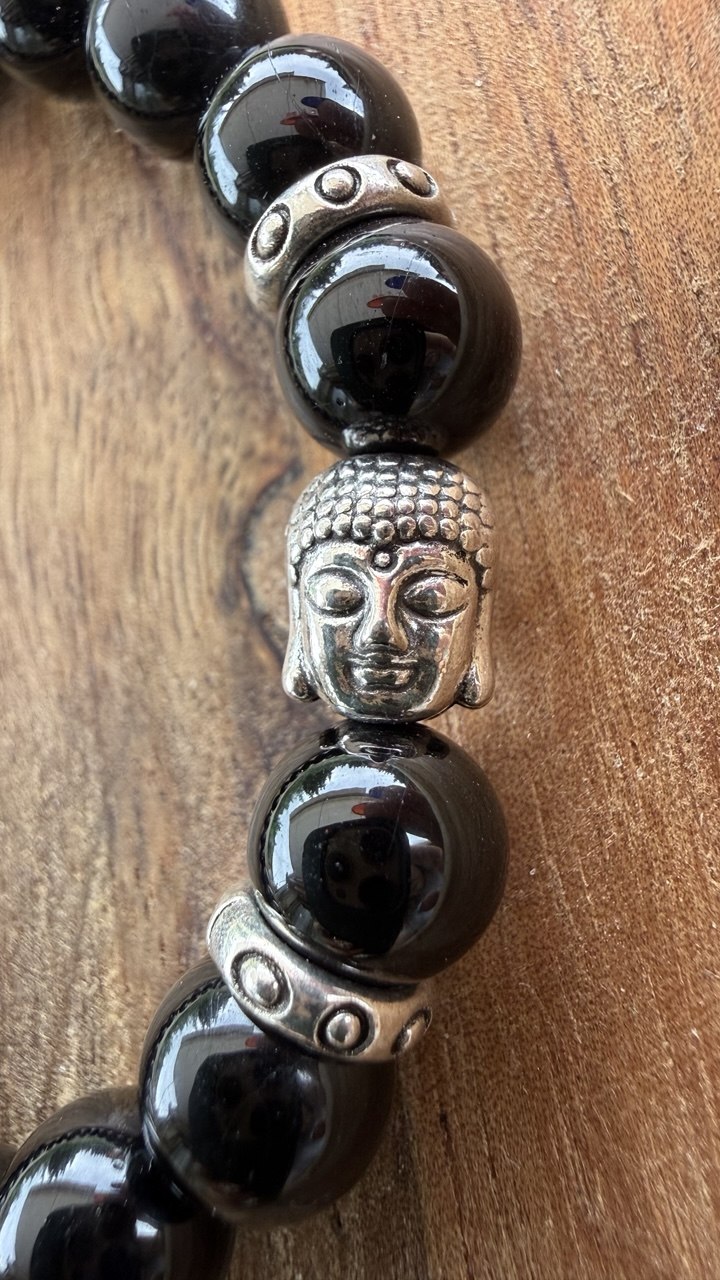 Bracelet Bouddha Tourmaline noire D8