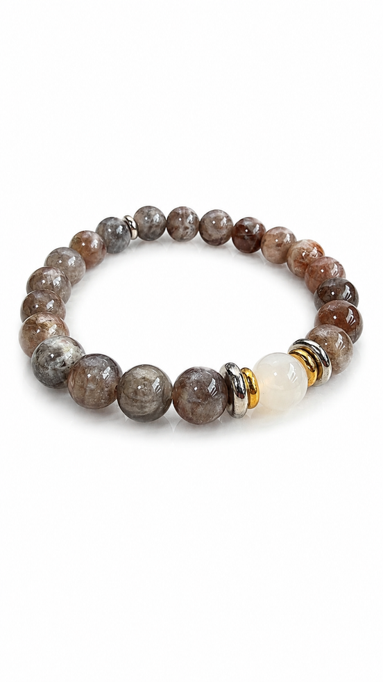 Bracelet Yin-yang Lune Blanche