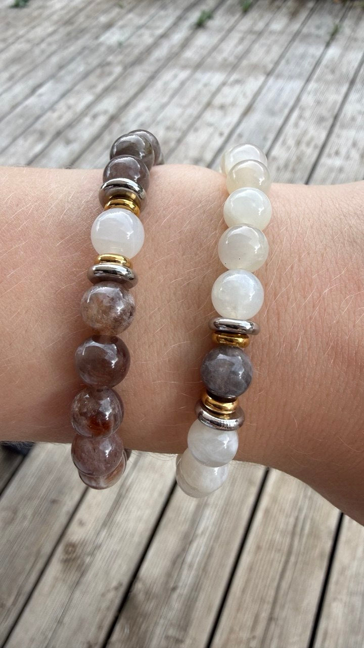 Bracelet Yin-yang Lune Blanche