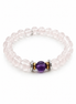 Bracelet Yin-yang  Apaisement (Quartz rose et sa perle centrale en améthyste)