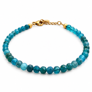 Collier et / ou bracelet Apatite bleue facettée