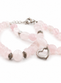 BRACELET QUARTZ ROSE - Double rang