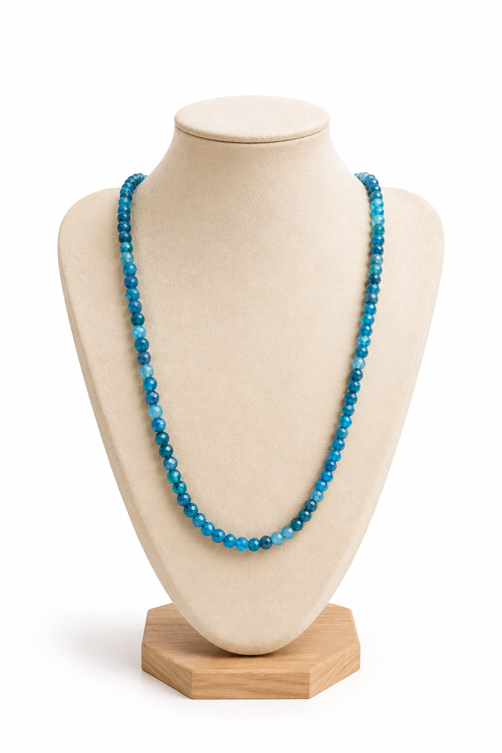 Collier et / ou bracelet Apatite bleue facettée