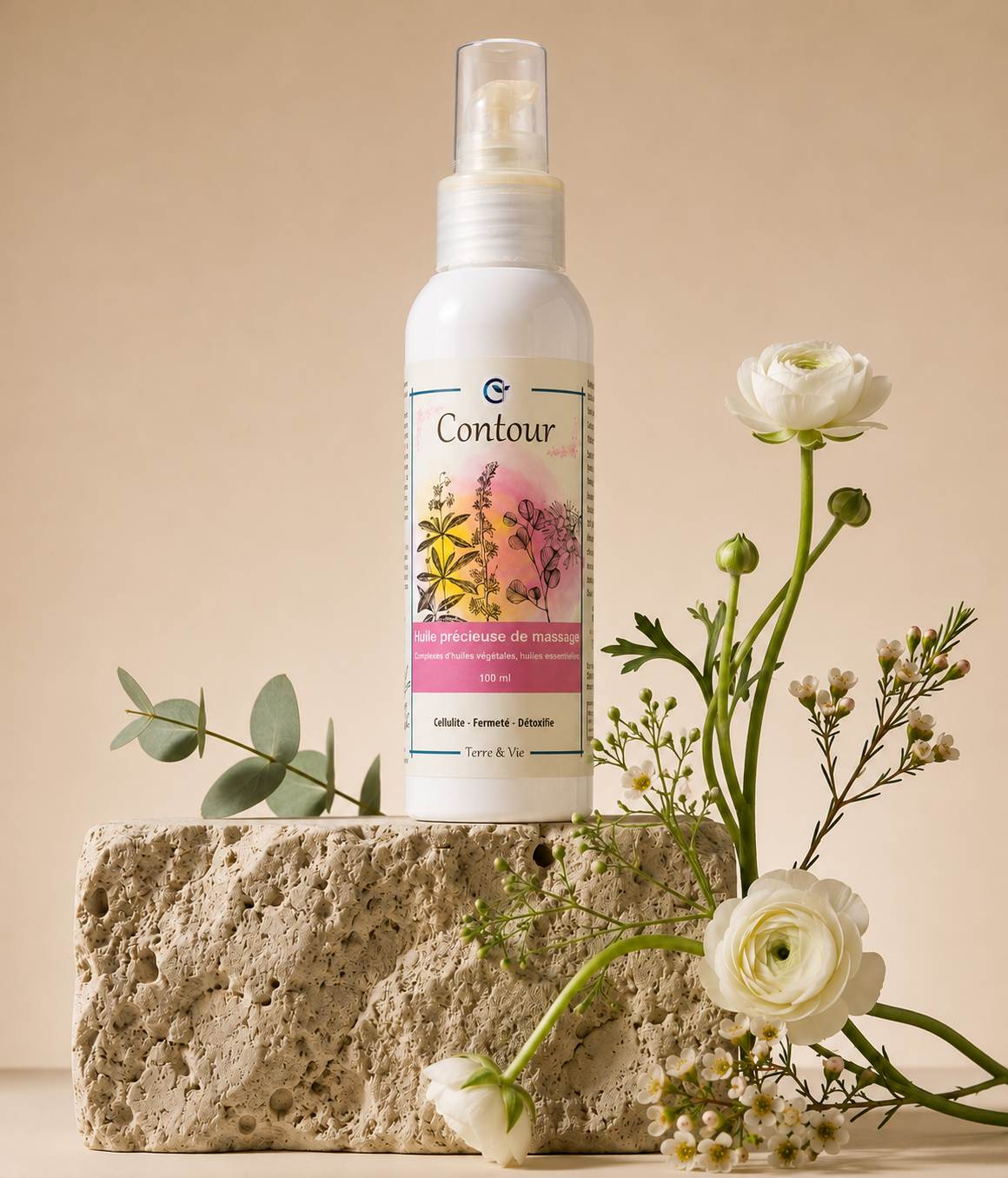Huile précieuse de massage - CONTOUR - cellulite