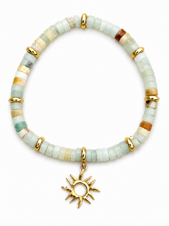 BRACELET HEISHI EN AMAZONITE