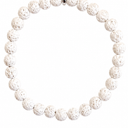 Bracelet ENFANT Pierre de lave noire ou blanche D6