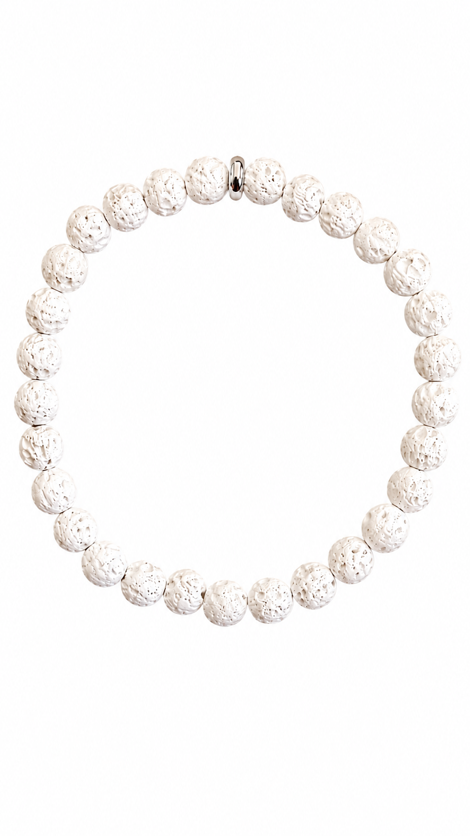 Bracelet ENFANT Pierre de lave noire ou blanche D6
