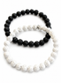 Bracelet ENFANT Pierre de lave noire ou blanche D6