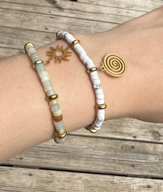 BRACELET HEISHI EN HOWLITE