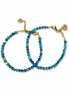 - Bracelets et/ou collier en apatite bleue facettée