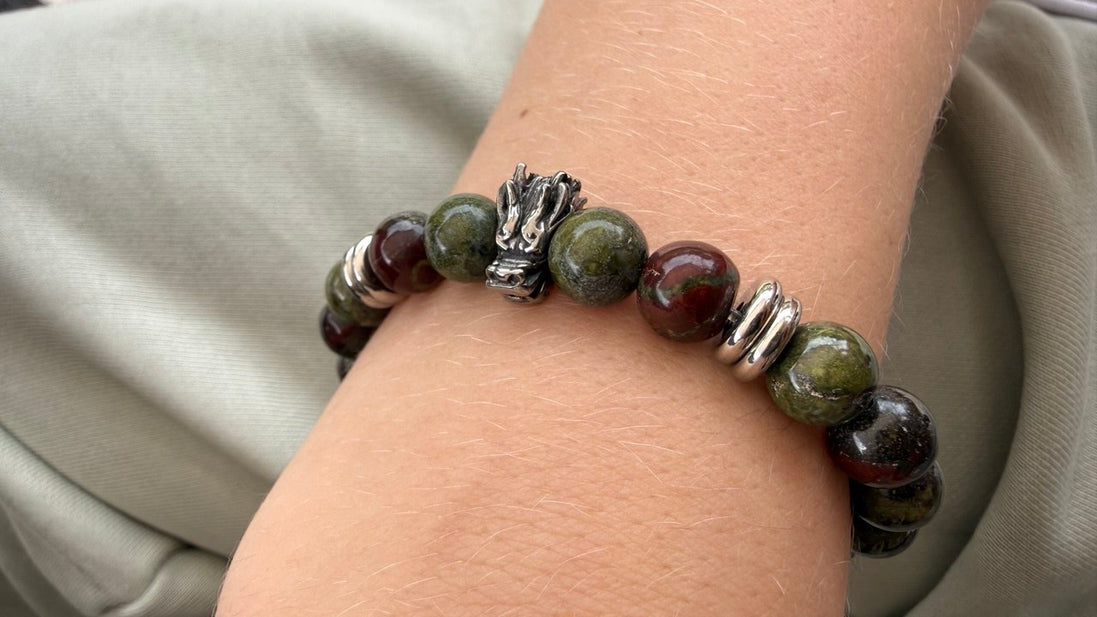 Bracelet Dragon – Jaspe sang de dragon