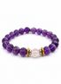 Bracelet Yin-yang  Anti-stress - (Améthyste et sa perle centrale en quartz rose)