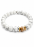 Yin-Yang Bracelet in Howlite and Landscape Jasper