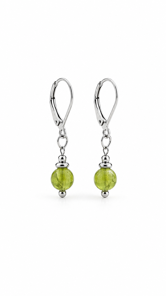 Collection de boucles d'oreilles en péridot