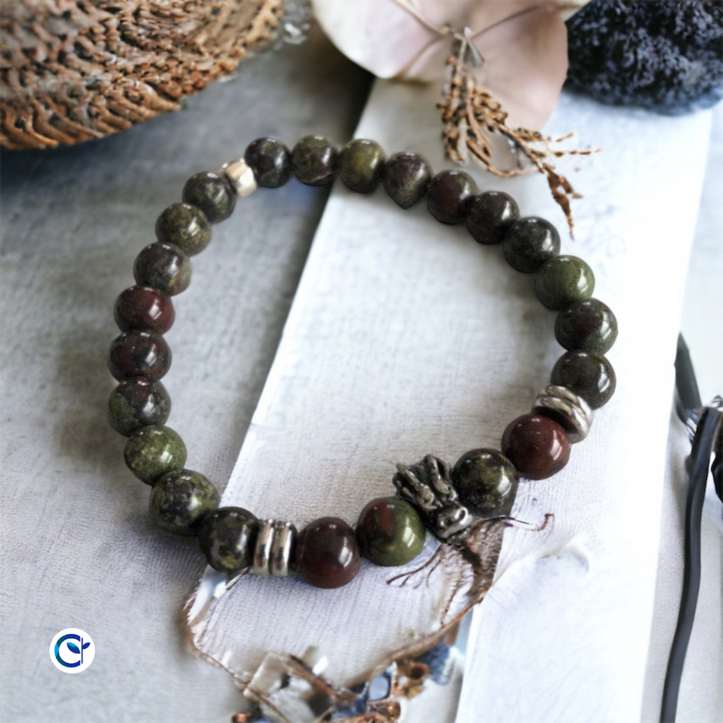 Bracelet Dragon – Jaspe sang de dragon