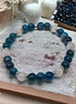 Bracelet Apatite bleue et Pierre de lune