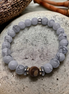 Bracelet en Howlite et Jaspe paysage - collection Yin-Yang