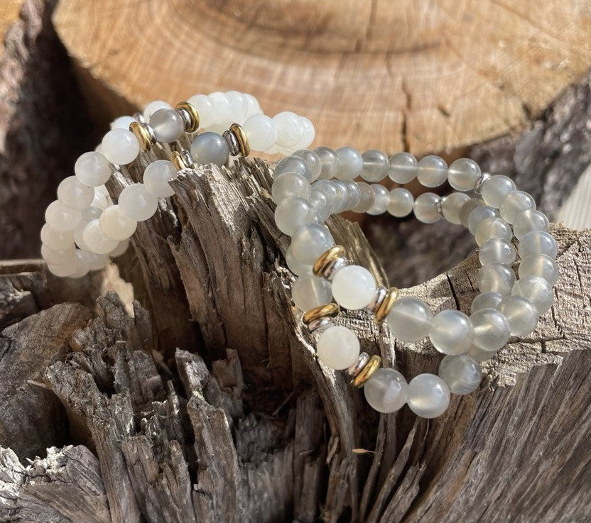 Bracelet Yin-yang Lune Blanche