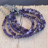 Bracelet camaïeu d'Améthyste facettée