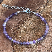 Bracelet camaïeu d'Améthyste facettée