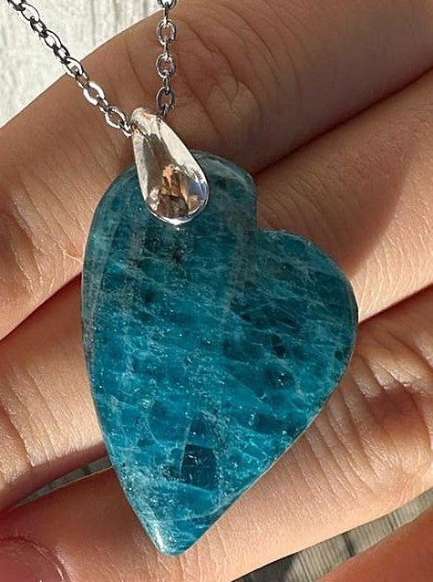 Pendentif - Grand cœur facetté