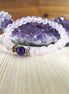Bracelet Yin-yang  Apaisement (Quartz rose et sa perle centrale en améthyste)