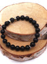 Bracelet Yin-yang en Shungite, version polie