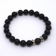 Bracelet Yin-yang en Shungite, version polie