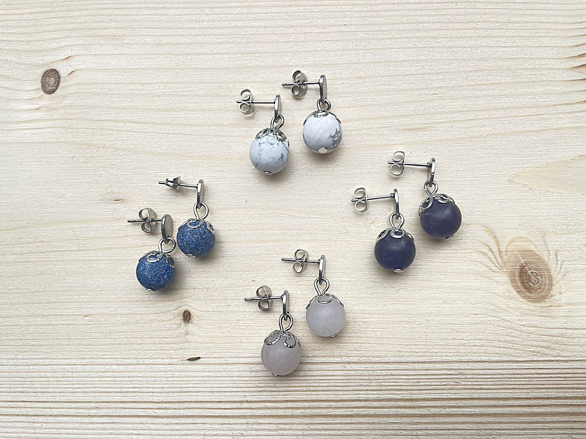 Boucles d'oreilles PERLES MATES