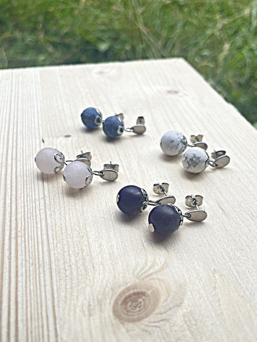 Boucles d'oreilles PERLES MATES