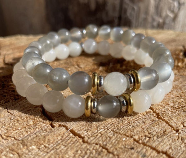Bracelet Yin-yang Lune Blanche