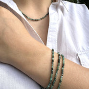 Collier et / ou bracelet en émeraude