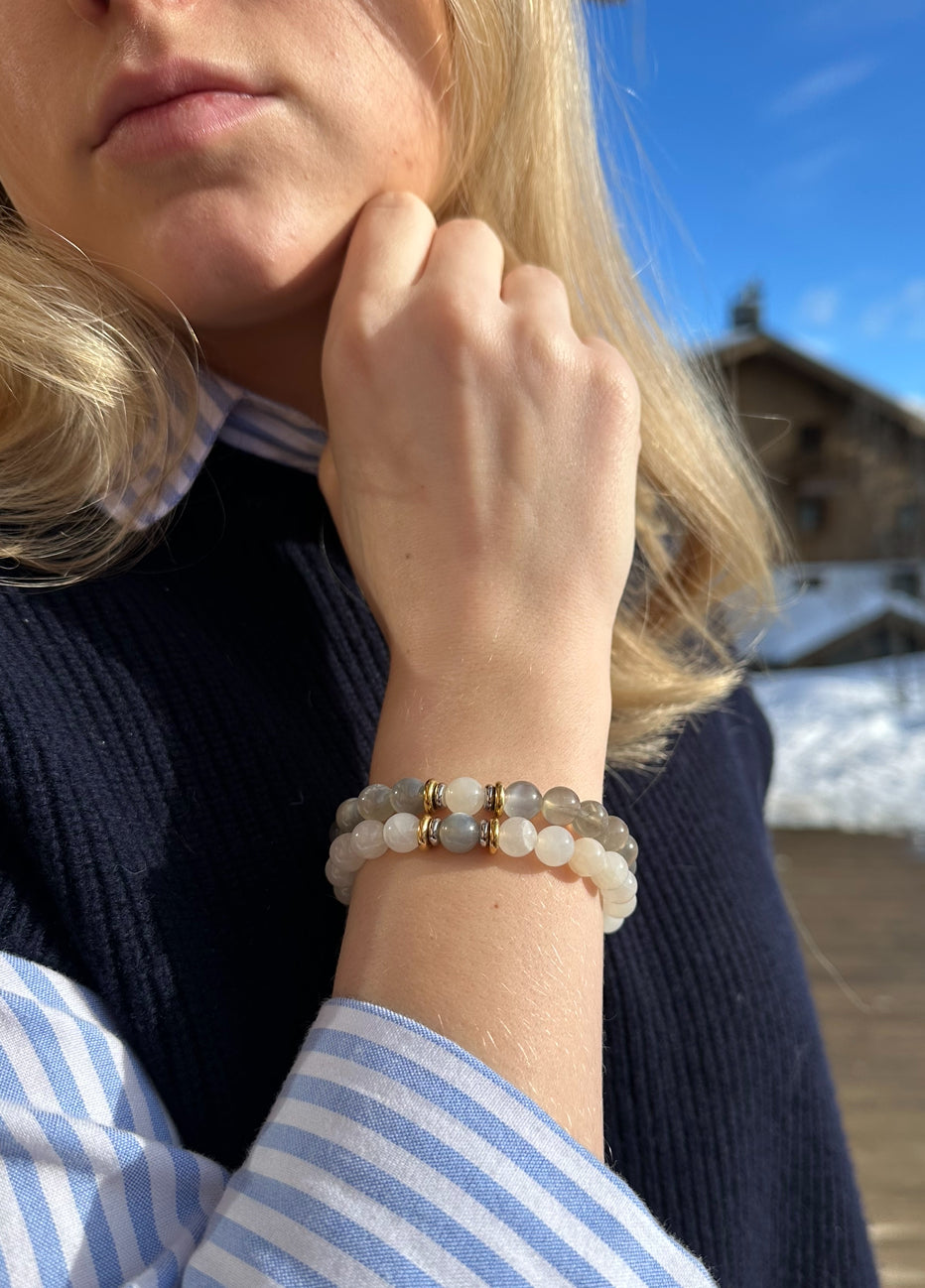 Bracelet Yin-yang Lune Blanche