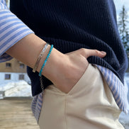 Collier et / ou bracelet Apatite bleue facettée
