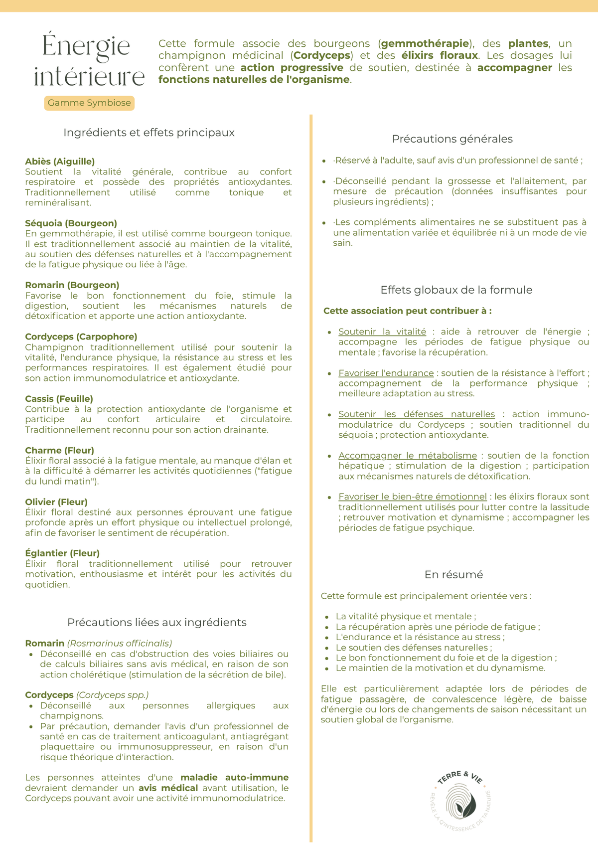 Gamme symbiose -  ENERGIE INTERIEURE