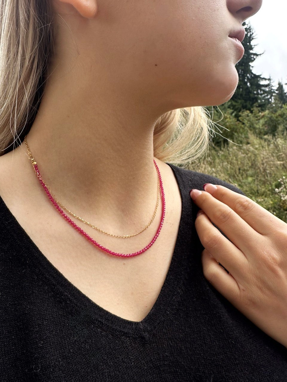 Collier et / ou bracelet en rubis