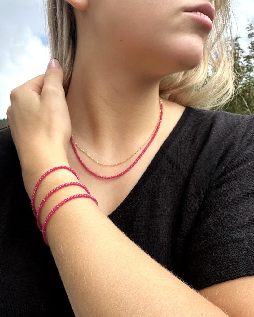 Collier et / ou bracelet en rubis