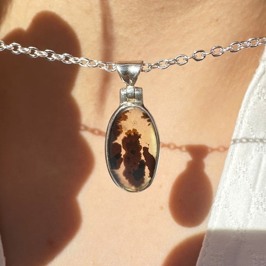 Pendentif en agate dendritique