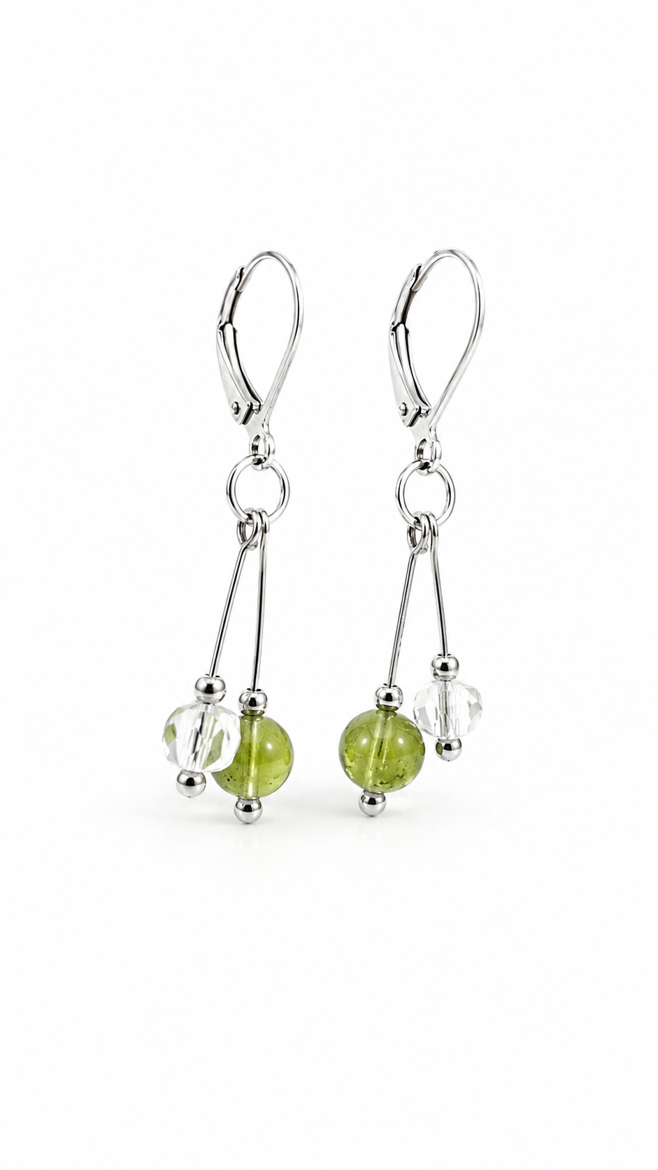 Collection de boucles d'oreilles en péridot