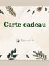 Carte cadeau Terre & vie