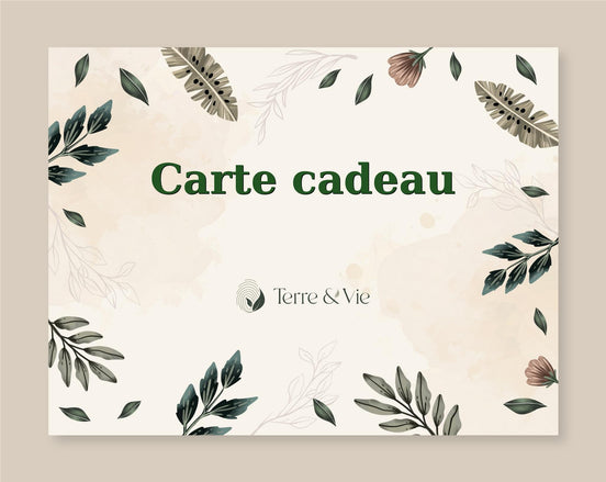 Carte cadeau Terre & vie