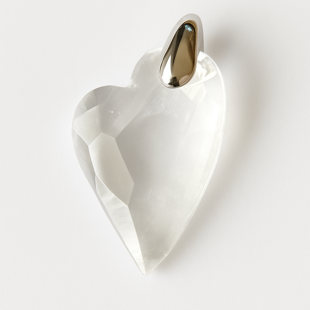 Pendentif - Grand cœur facetté